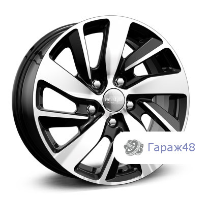 K&amp;K KC741 R16 / 6.5J PCD 5x114.3 ET 46 ЦО 67.1 Литые Черный с полированной лицевой поверхностью